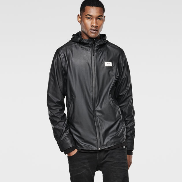 Nubes Hooded Lightweight Rain Jacket Black G STAR