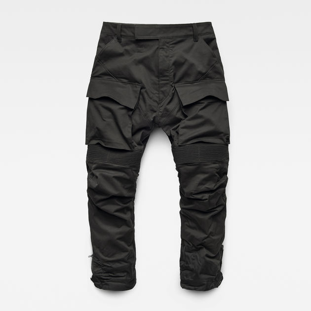 black tapered cargo pants