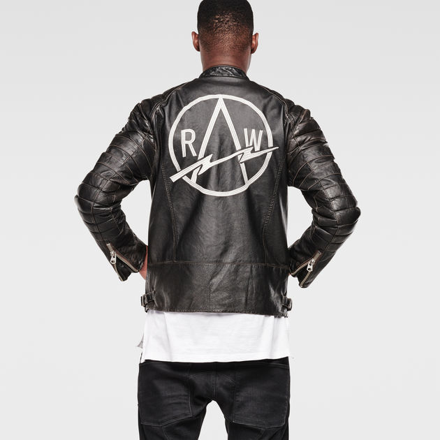 Biker Leather Jacket, Black