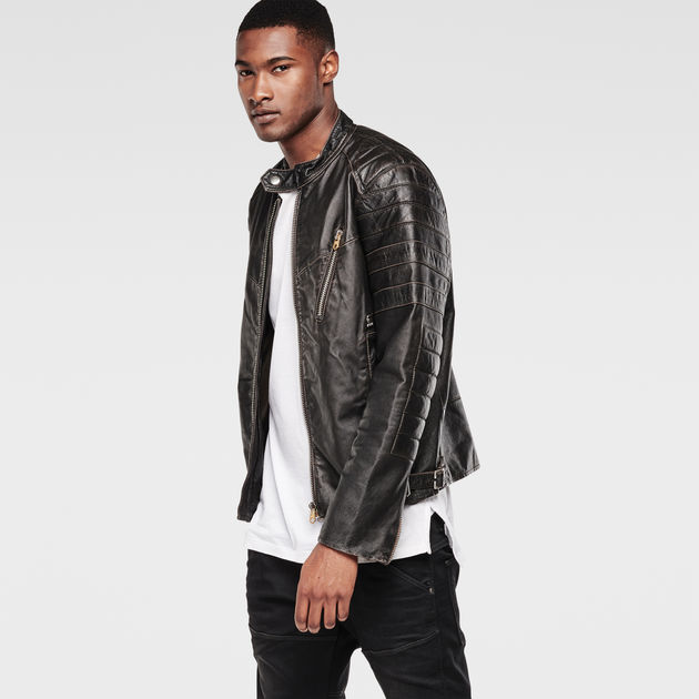 g star raw leather jacket mens