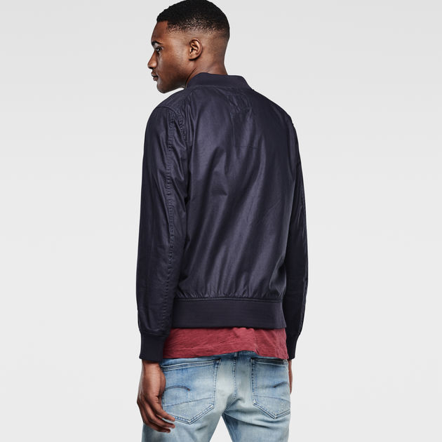 indigo bomber jacket