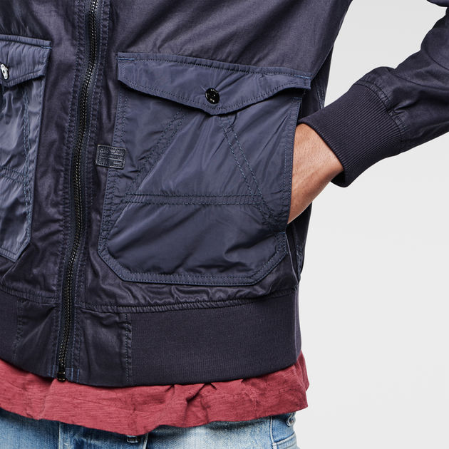 indigo bomber jacket