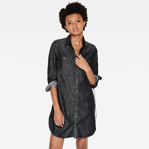 black star shirt dress