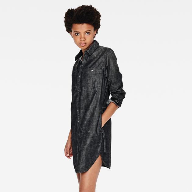 black star shirt dress