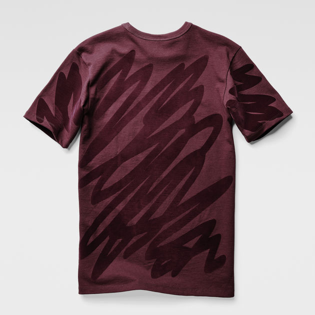 Marc Newson Scribble T Shirt Red G STAR