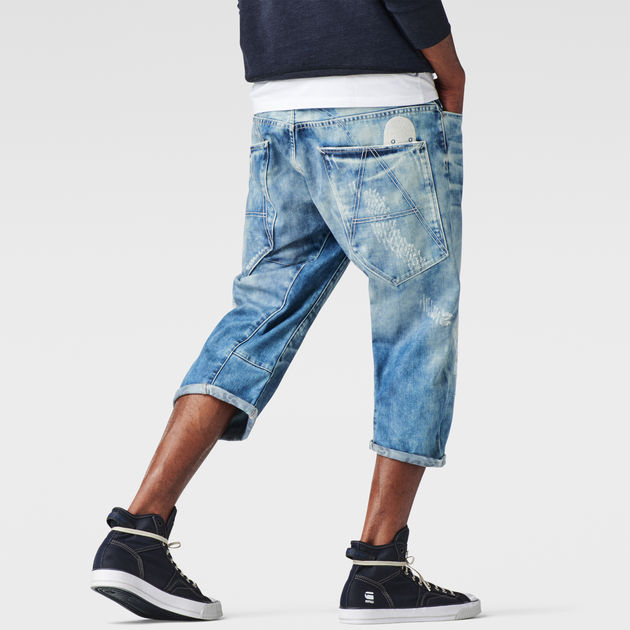Raw For The Oceans A Crotch 3 4 Shorts Light blue G STAR US