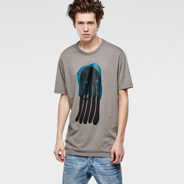 Raw For The Oceans - Occotis Graphic Tee | Grey | G-Star RAW® US