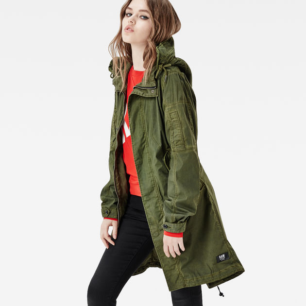 Rovic Hooded Parka Bog Green Dark Moss G Star Raw