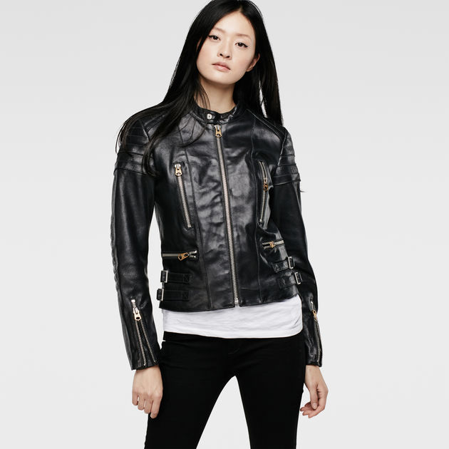 g star leather jacket womens