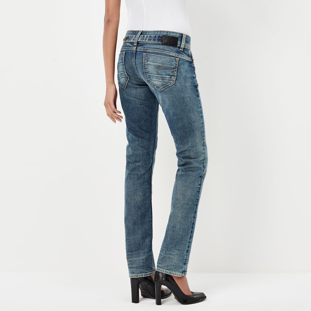 Midge Saddle Mid-Waist Straight JeansG-Star RAW in Denim di colore Blu 46% di sconto Donna Abbigliamento da Jeans da Jeans bootcut 