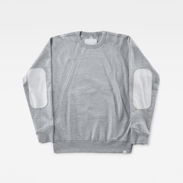 Marc Newson Leather Patch Sweater | Grey | G-Star RAW®