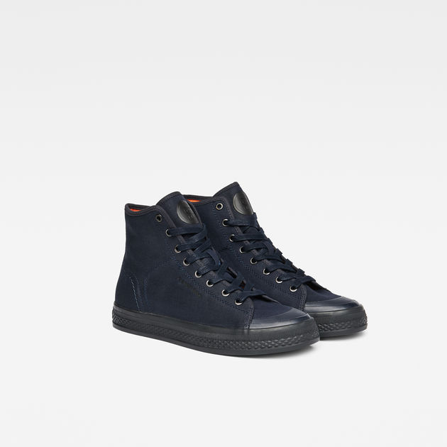 sneakers with raw denim