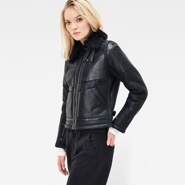 G star leather jacket womens Clearance