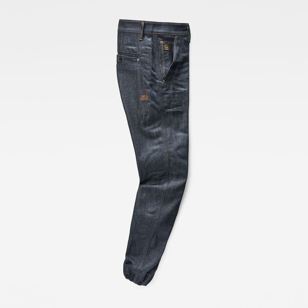 tapered cuffed jeans