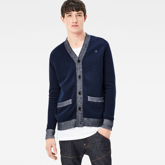 Core Double Knit Regular Fit Cardigan Dark blue G STAR CA
