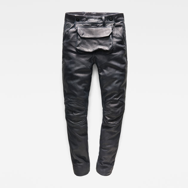 dark blue leather pants