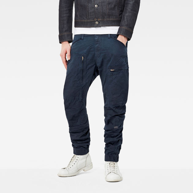 Powel 3D Tapered Cuffed Cargo Pants | Dark blue | G-STAR® US