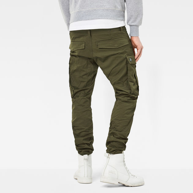 green slim cargo pants