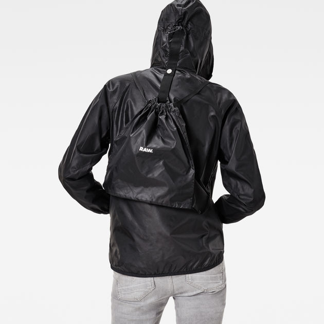 Strett Hooded Gym-Bag Jacket | Black 