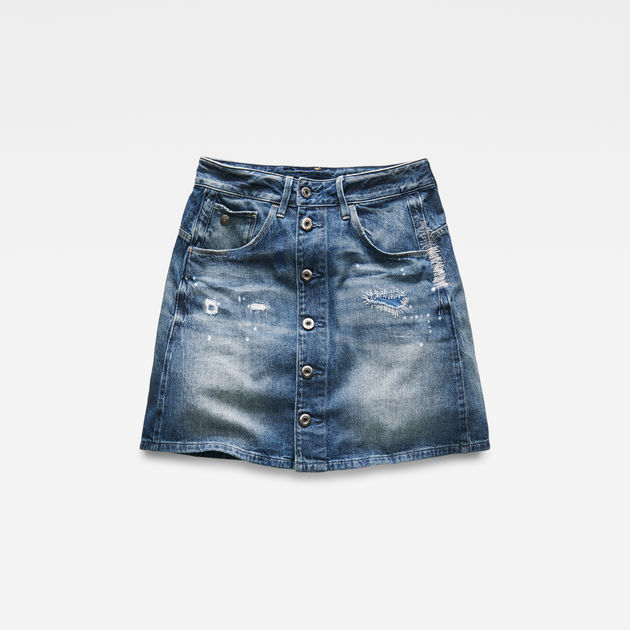 g star raw denim skirt