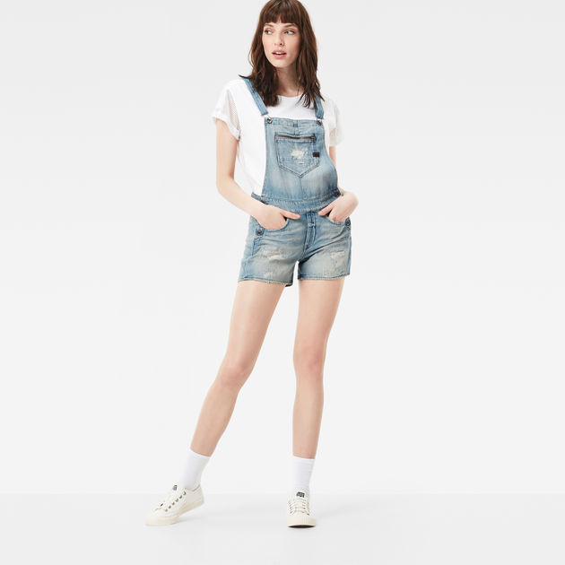 Midge Short Overalls Light blue G STAR US