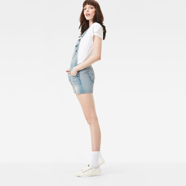 khaki overall shorts