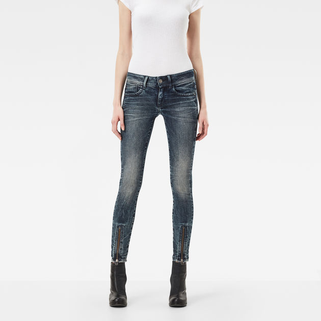 g star lynn zip mid skinny wmn