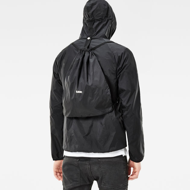 Strett Hooded Gym-Bag Jacket | Black 