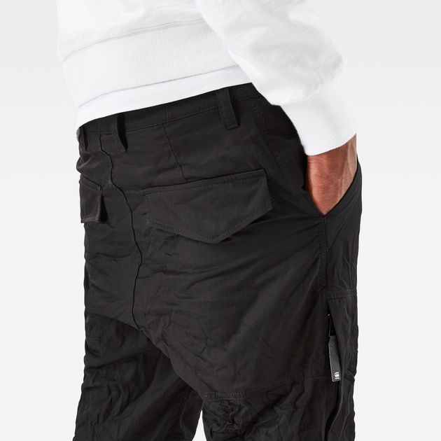 tapered cargo pants black