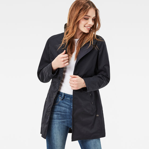 g star minor slim trench coat