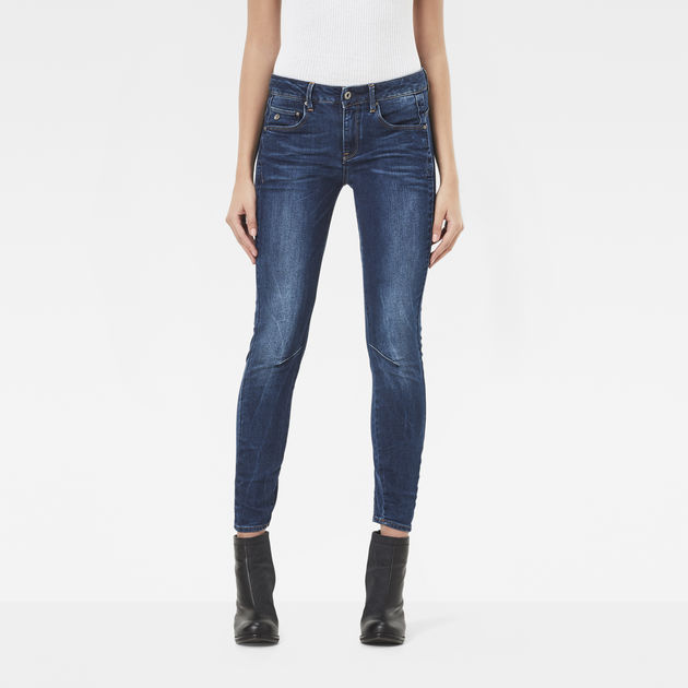 Arc 3D Mid Waist Skinny Jeans | Medium blue | G-STAR® US