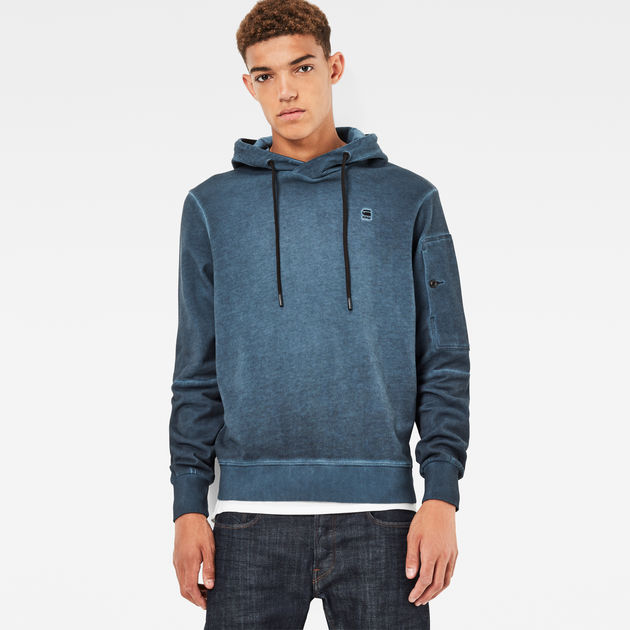 g star raw blue hoodie