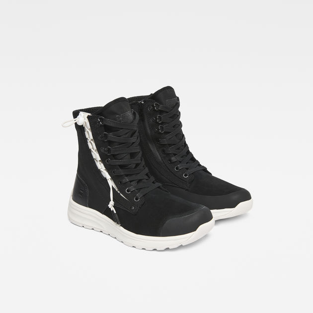 Cargo High Sneakers | Black/White | G 