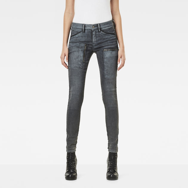 G-Star RAW Powel Mid Skinny 　ジーンズ Powel Mid Waist Skinny Jeans | Black | G-STAR® US