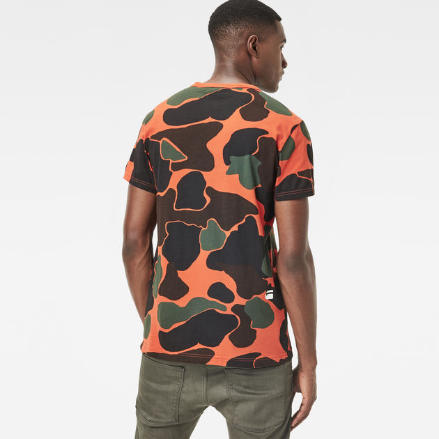 Olok Pattern T Shirt Tador Orange Arsenic G Star Raw