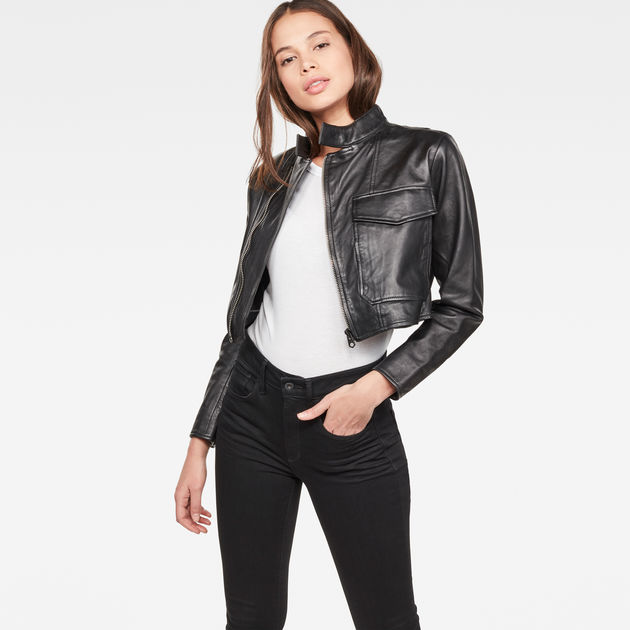 g star leather jacket womens