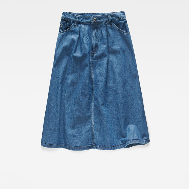 G-star arc denim a-line midi skirt best sale