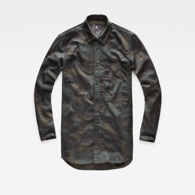 long black denim shirt