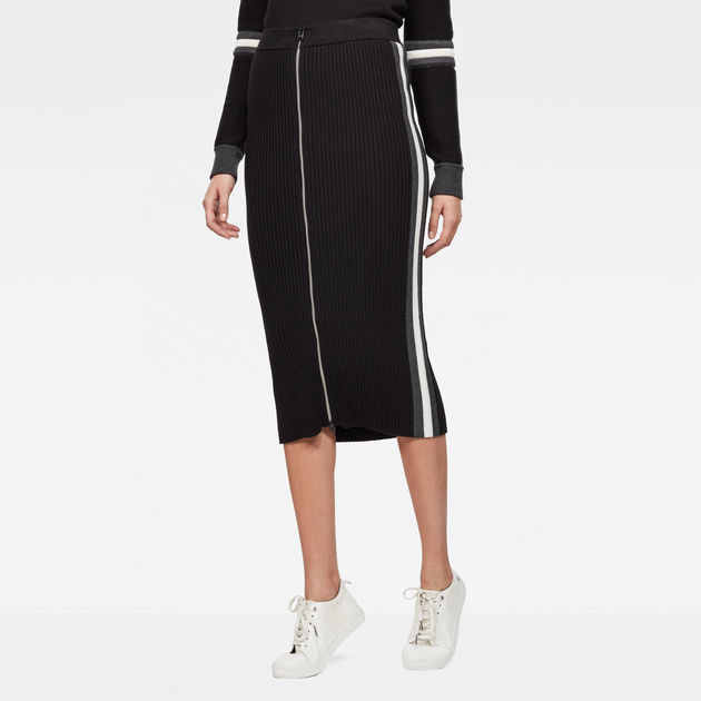 mid length knit skirts