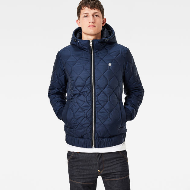 トップス meeba Meefic Quilted Hooded Overshirt | Medium blue | G-STAR® US