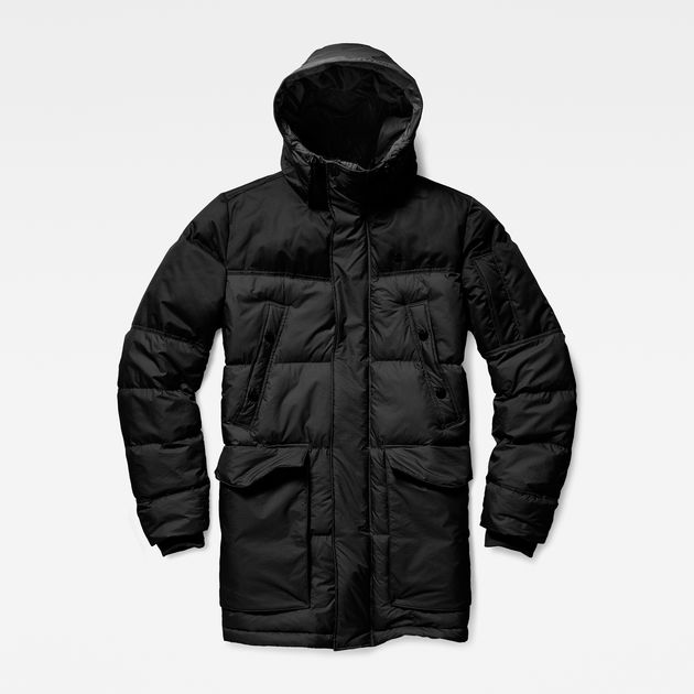 Mens Clothing Jackets Down and padded jackets G-Star RAW Whistler Padded Hdd Parka in Black for Men 