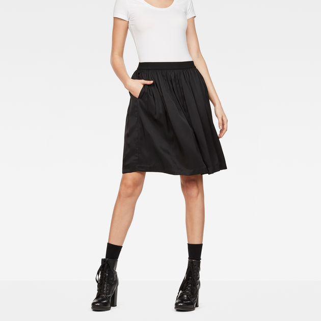 9*6様 Star Flayered Midi Skirt (Black) G-Star Flared Midi Skirt | Black | G-STAR® IE