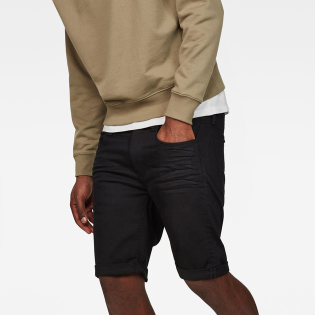 3301 Denim Slim Shorts | Black | G-STAR® US
