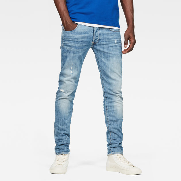 Mode Jeans Slim Jeans G-Star Slim Jeans blau Casual-Look 