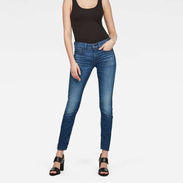 3301 deconstructed high waist skinny jeans