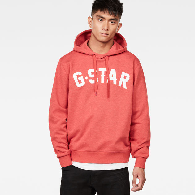 red g star hoodie