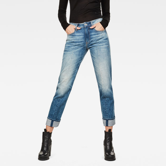 Lanc 3D High Waist Straight Jeans 