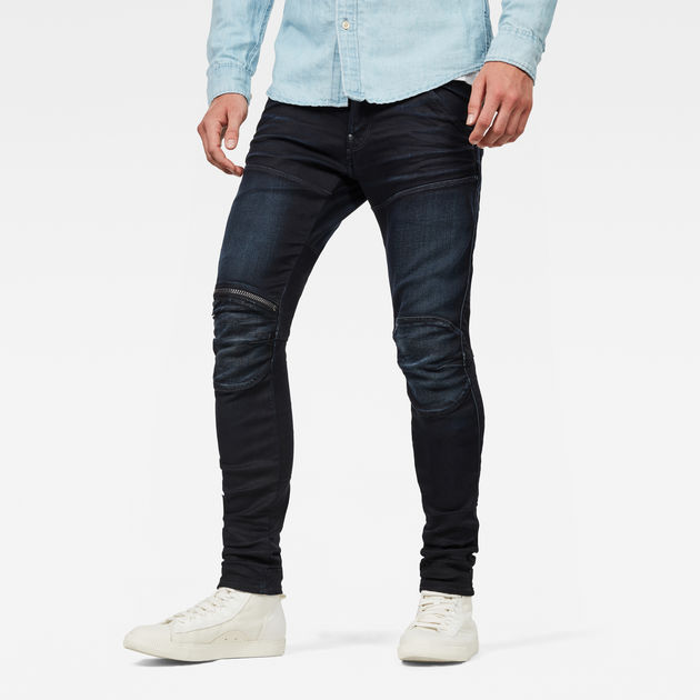 3D Knee Super Slim Jeans Dark blue | G-Star RAW®
