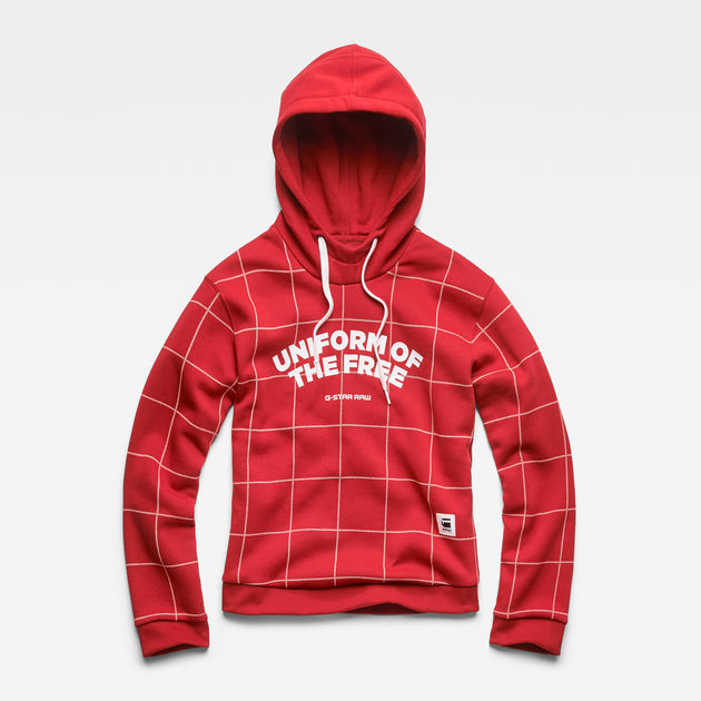 red check hoodie