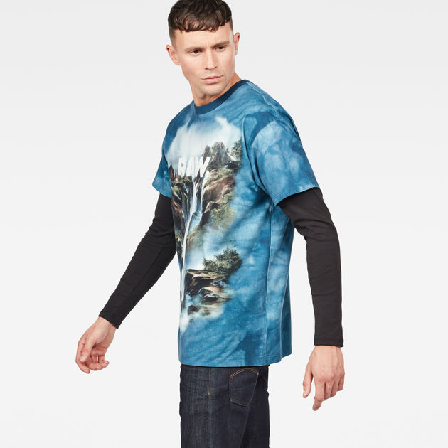 Mode Shirts Colshirts G-Star Raw Colshirt blauw casual uitstraling 